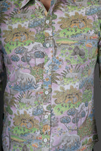 Animal Jungle Pink Print Cotton Slim Fit Mens Shirt Long Sleeve