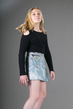 Childrens Reversible Cotton Skirt Blue