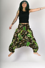 Black-Green-Print-Cotton-Hareem-Jumpsuit-Pants-Avalonia, Avalonia - Avalonia