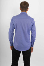 Purple Lilac Print Cotton Slim Fit Mens Shirt Long Sleeve - Avalonia, Avalonia - Avalonia
