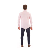 Pink Floral Print Cotton Slim Fit Mens Shirt Long Sleeve - Avalonia
