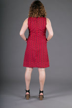 Cotton Dress Red Print with Pockets