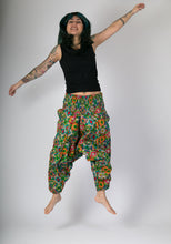 Green Print Cotton Hareem Yoga Jumpsuit Pants - Avalonia, Avalonia - Avalonia