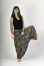 Dark-Blue-Floral-Prin- Cotton-Hareem-Yoga-Jumpsuit-Pants-Avalonia-Avalonia-Avalonia