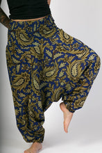 Dark-Blue-Floral-Prin- Cotton-Hareem-Yoga-Jumpsuit-Pants-Avalonia-Avalonia-Avalonia