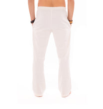 Mens Off White Trousers Cotton Yoga Casual Elasticated Draw String Waist Pockets - Avalonia, Avalonia - Avalonia