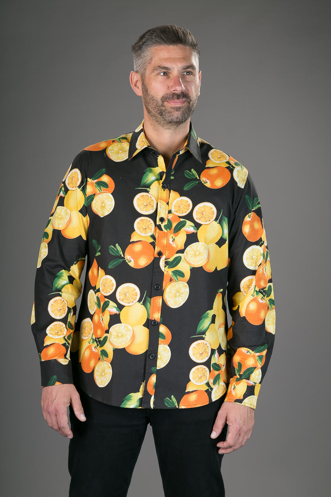 Oranges Fruit Slim Fit Mens Shirt